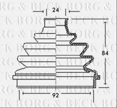 BORG & BECK bcb2138 -  Пыльник, приводной вал
